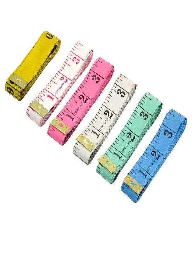 OFIXO 6 PCS Professional Tailoring Tape Measure Sewing Measuring 60 inch/150 cm Length Color Random - Image 3